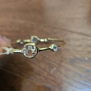 mary kay Gold tone bracelet with clear stones